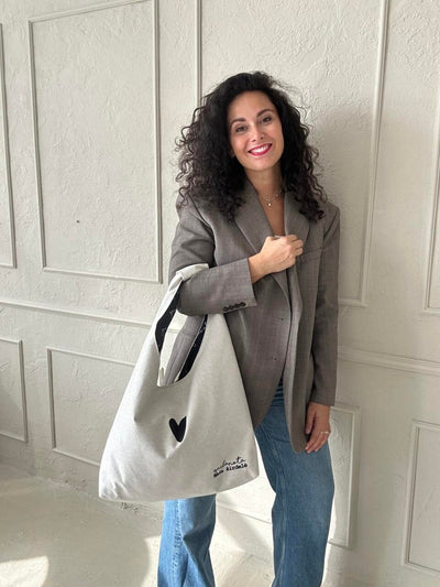 Moon Bag Heart - White