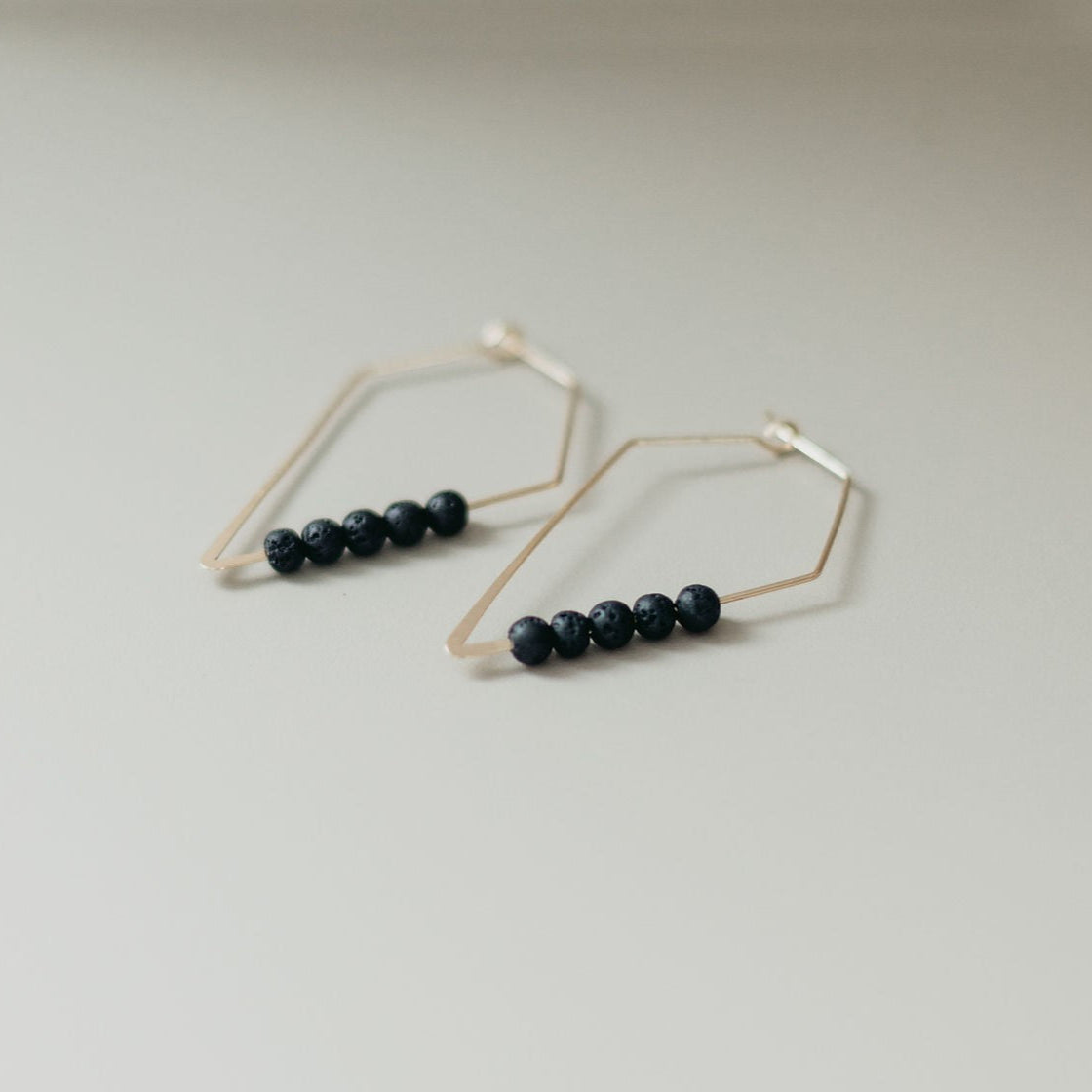 14K Gold Plated Diffuser Earrings - Rhombus
