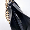 Black Leather Hobo Bag - Small
