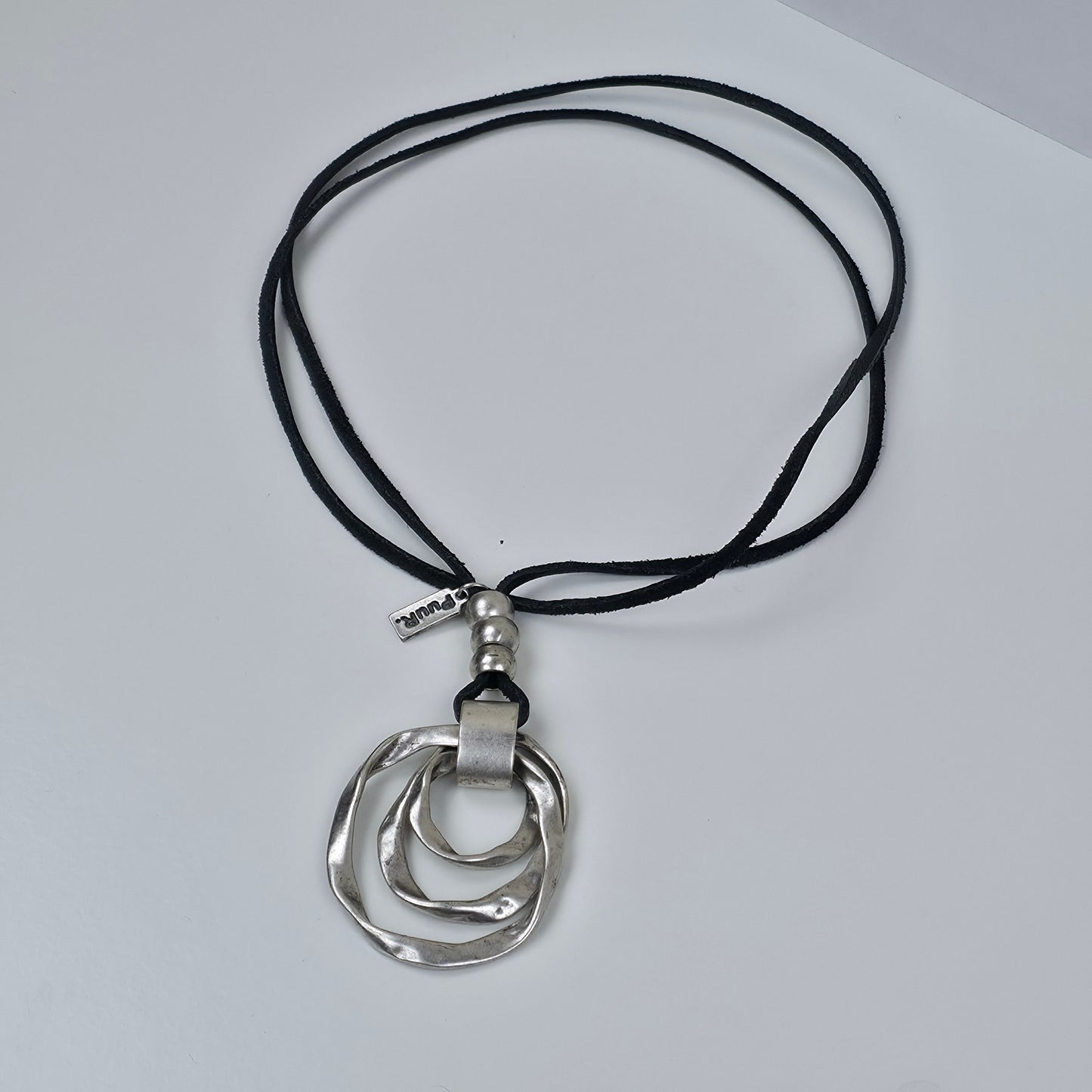 PURE™ Black Cord Necklace – Organic Pendant