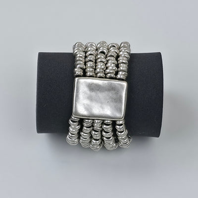 Hevi Brede Elastische Armband – Ringen & Plaat