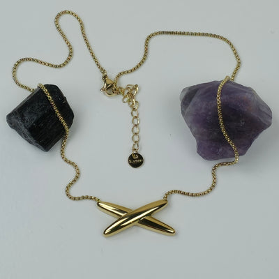 IM Cross Gold Necklace
