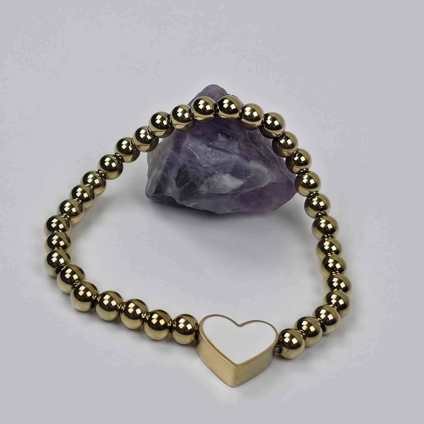 IM Beaded Heart Bracelet