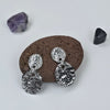 IM Hammered Silver Drop Earrings