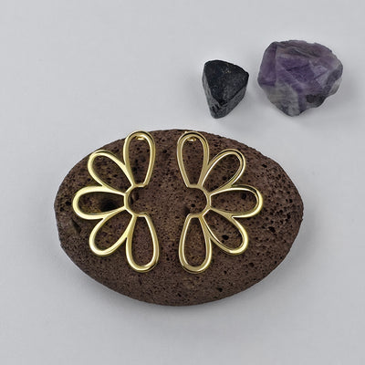 IM Open Flower Statement Earrings