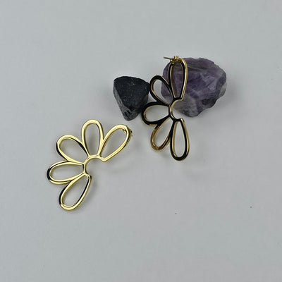 IM Open Flower Statement Earrings