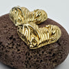IM Textured Heart Stud Earrings