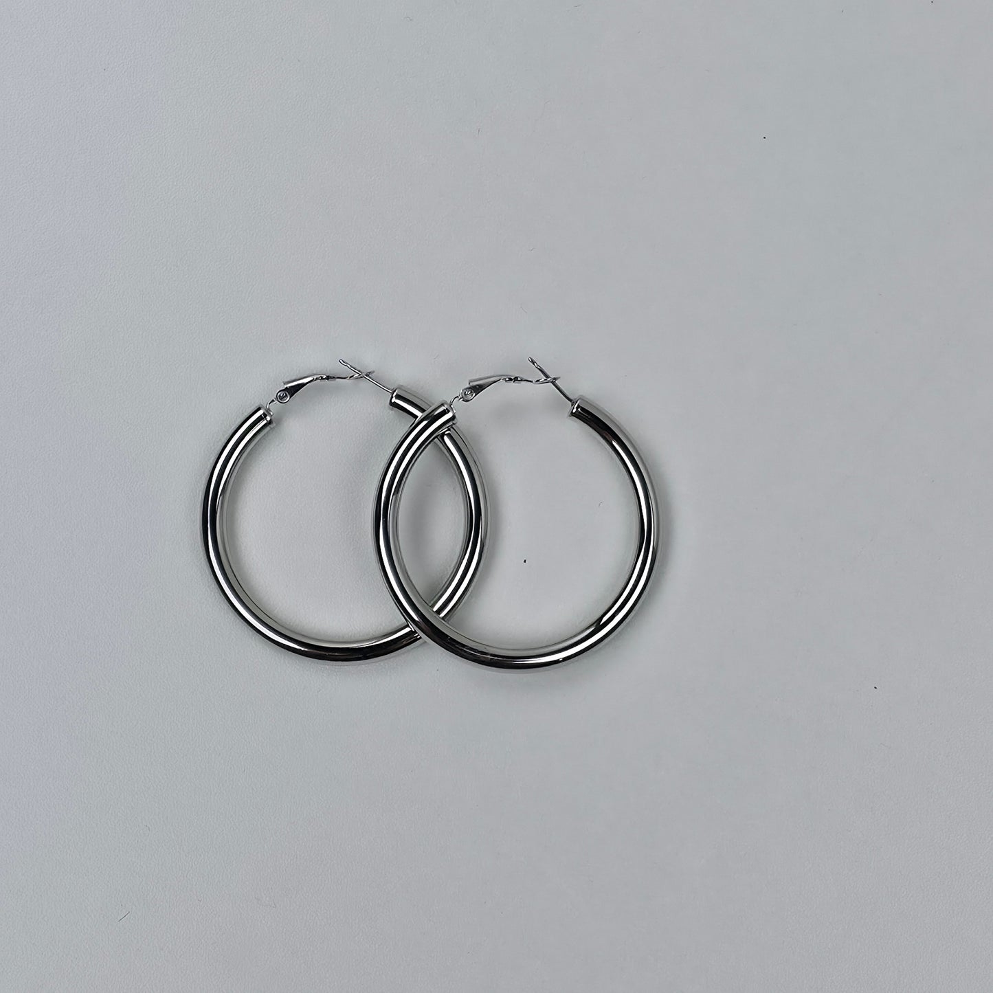 IM Classic Silver Hoop Earrings