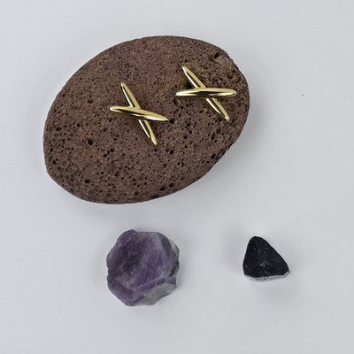IM Minimalist Cross Stud Earrings