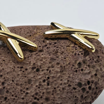 IM Minimalist Cross Stud Earrings
