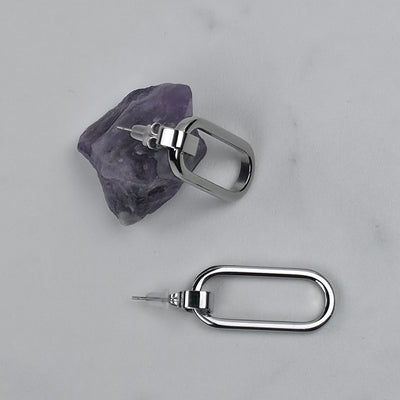 Modern Rectangle Link Earrings