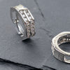 Geometric Sparkle Hoop Earrings