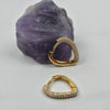 Heart Pavé Hoop Earrings