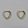 Heart Pavé Hoop Earrings