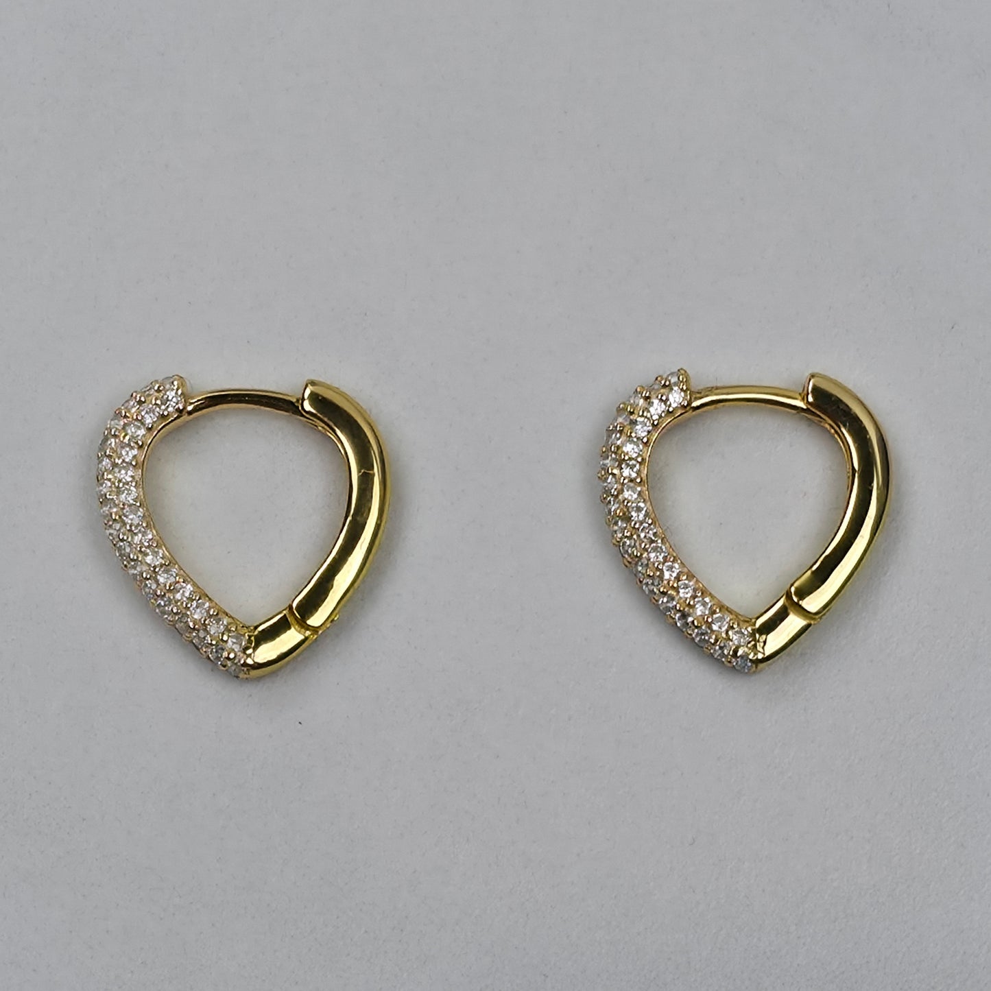 Heart Pavé Hoop Earrings