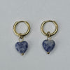 Goudkleurige Hoops met Blauwe Hartsteen