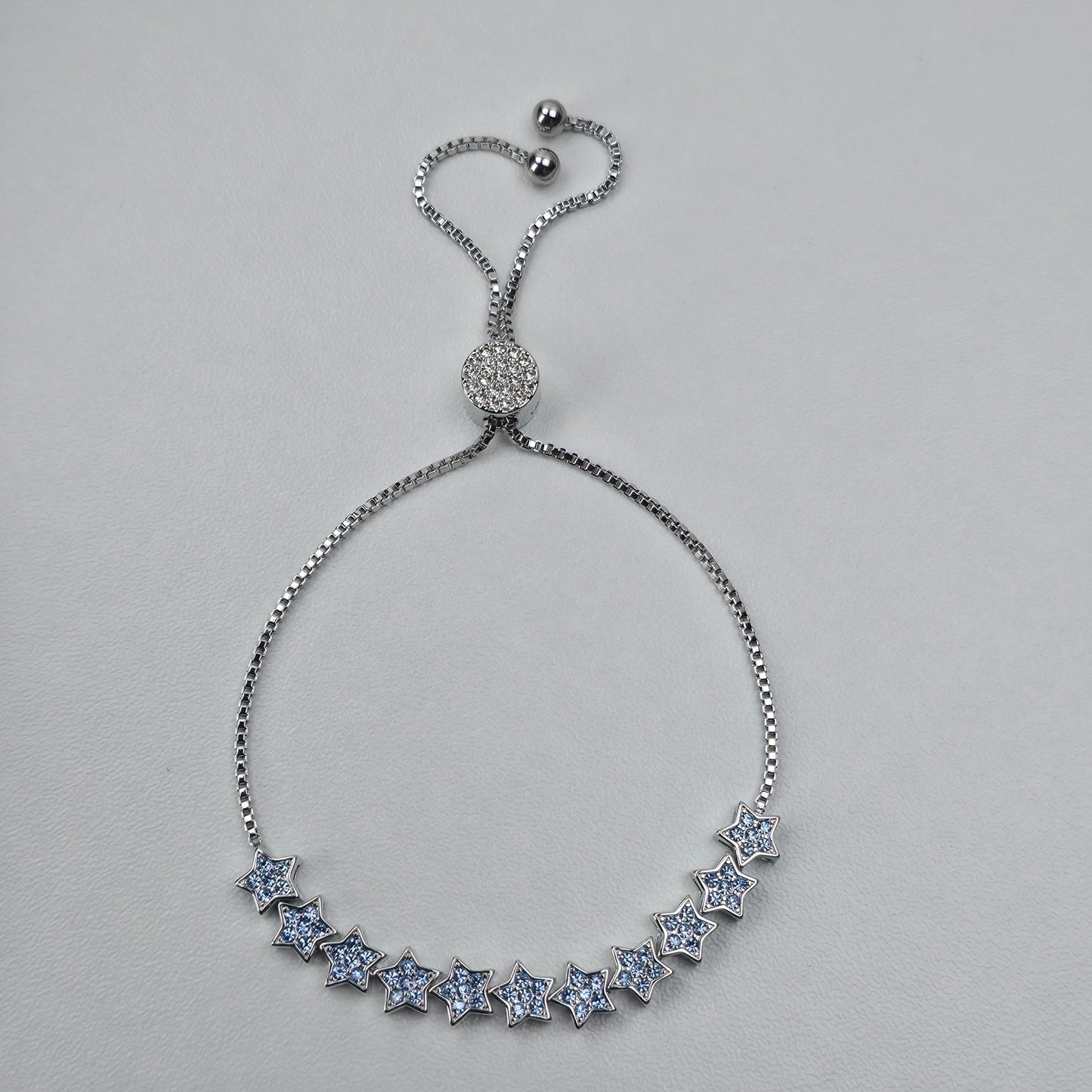 Zilverkleurige Armband met Sterren & Strass