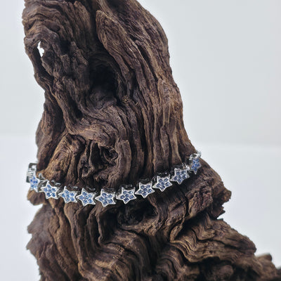 Zilverkleurige Armband met Sterren & Strass