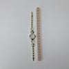 Elegant Crystal Bracelet Watch Silver & Gold