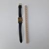 Rectangular Leather Strap Watch