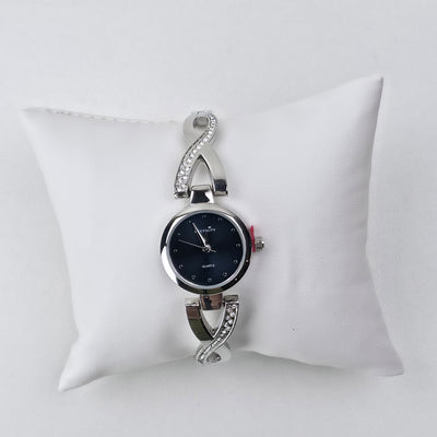 Elegant Crystal Bracelet Watch Silver & Gold