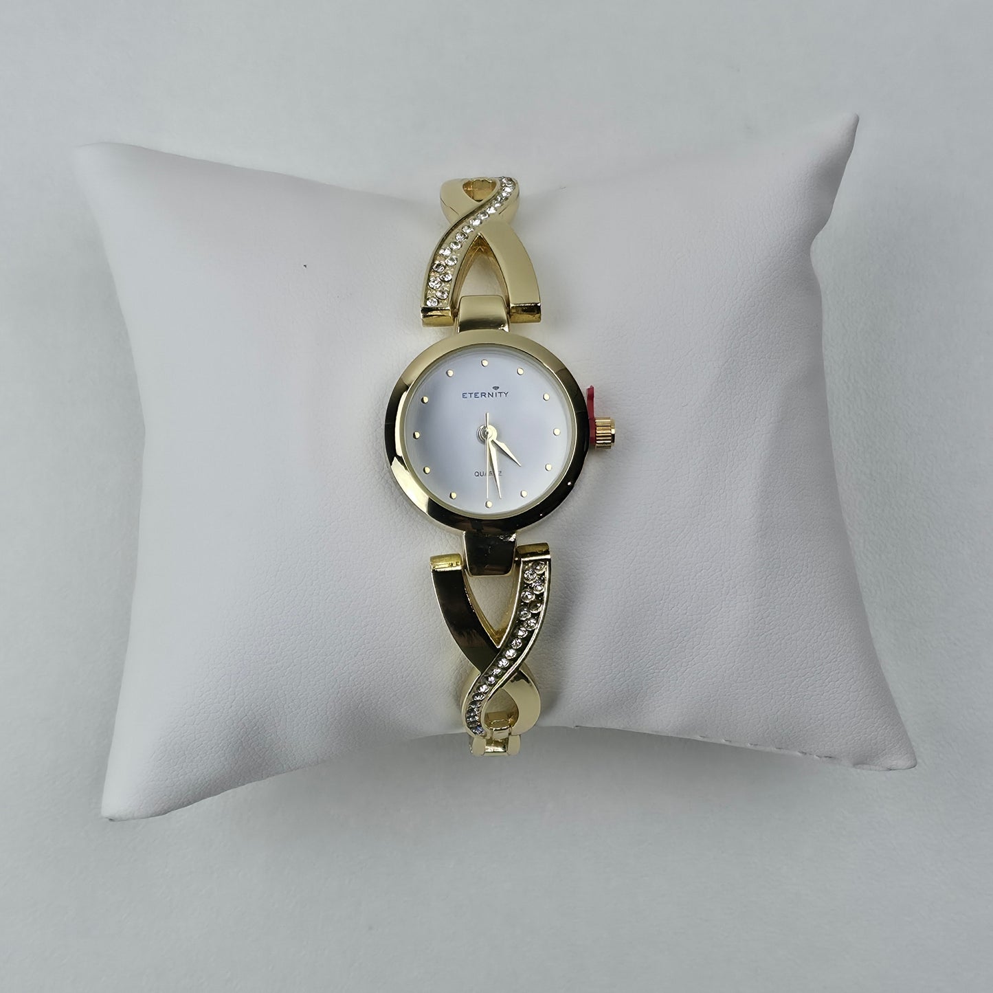 Elegant Crystal Bracelet Watch Silver & Gold