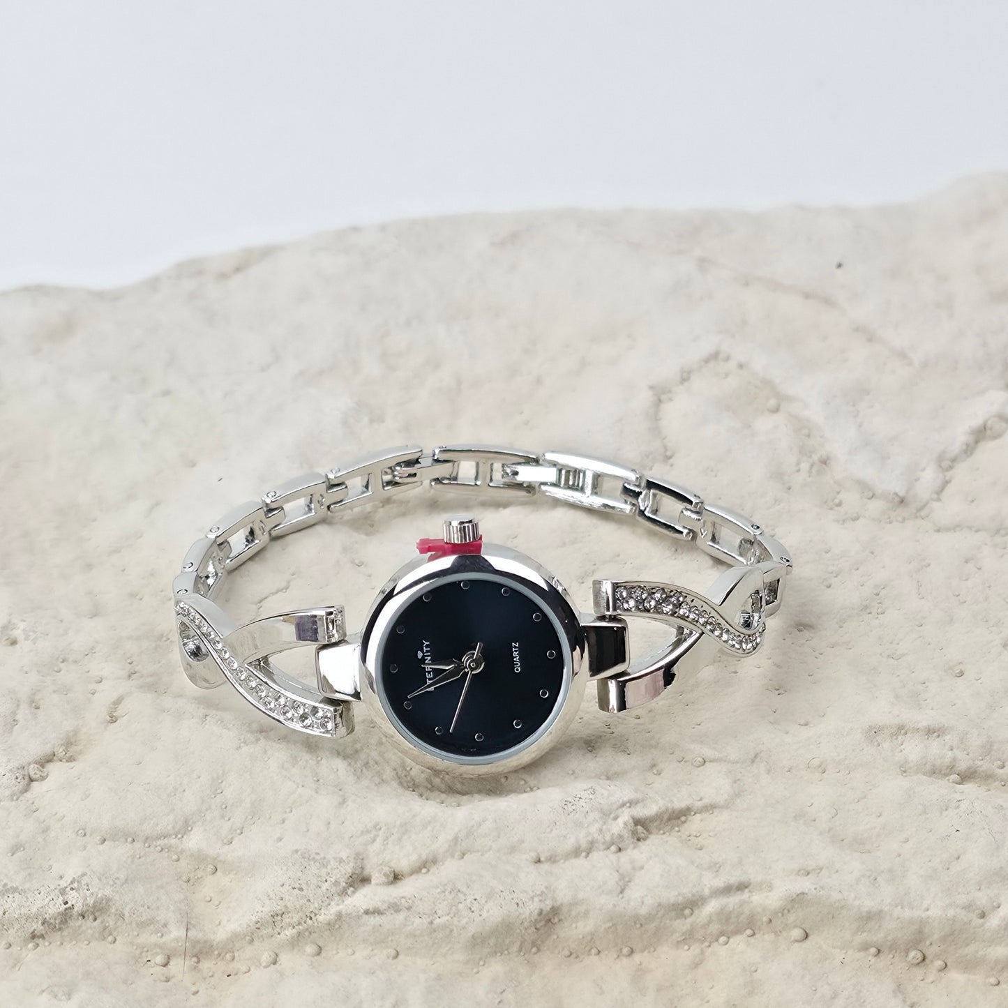 Elegant Crystal Bracelet Watch Silver & Gold