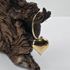 Goudkleurige Hoops met Hart Hangers – 6 cm