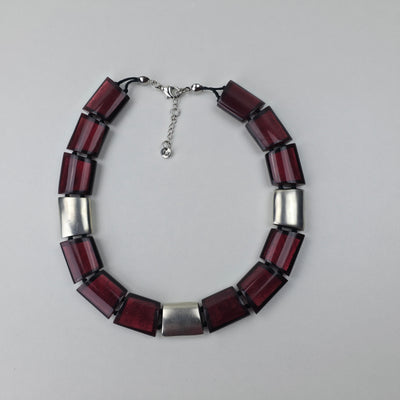 Handgemaakte Chunky Ketting met Schakels en Metalen Accenten – 45 cm