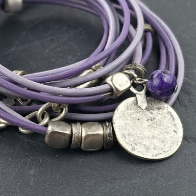 Handgemaakte Lila Multi-Strand Armband