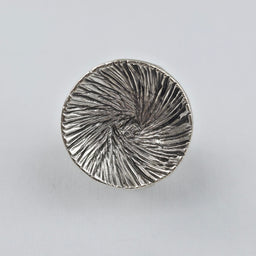 Handgemaakte Zilverkleurige Textuur Statementring