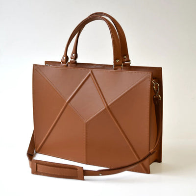 FACET handbag - Caramel Brown