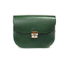 Natural Leather Saddle Bag Medium – Green