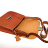 Natural Leather Saddle Bag Large – Light Brown