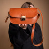 Natural Leather Saddle Bag Mini - Light Brown