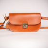 Natural Leather Saddle Bag Mini - Light Brown