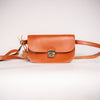Natural Leather Saddle Bag Mini - Light Brown
