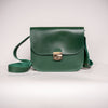 Natural Leather Saddle Bag Large – Green