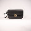 Natural Leather Saddle Bag Mini - Black