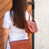Natural Leather Saddle Bag Large – Light Brown