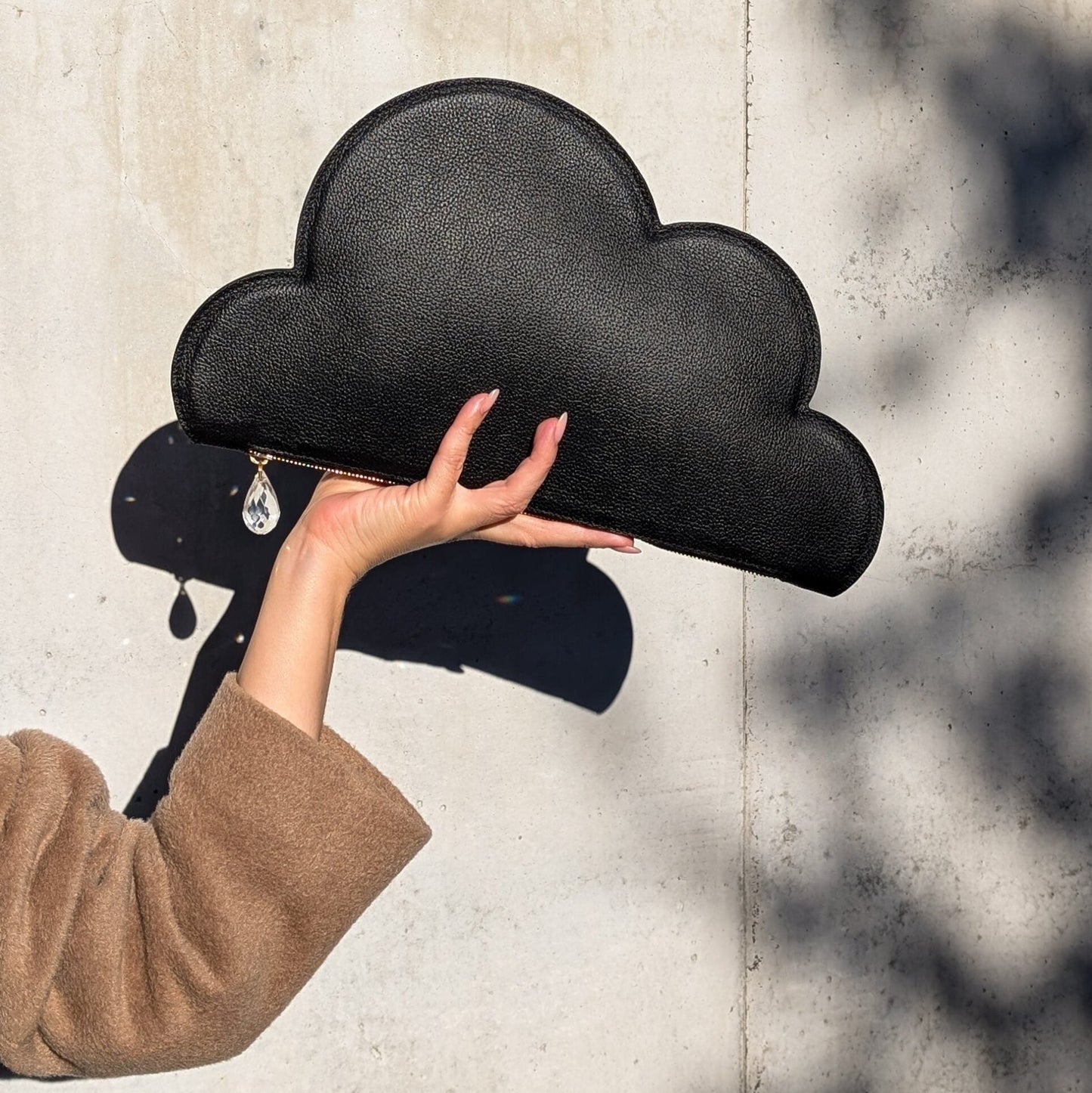 Leather Clutch Bag Cloud