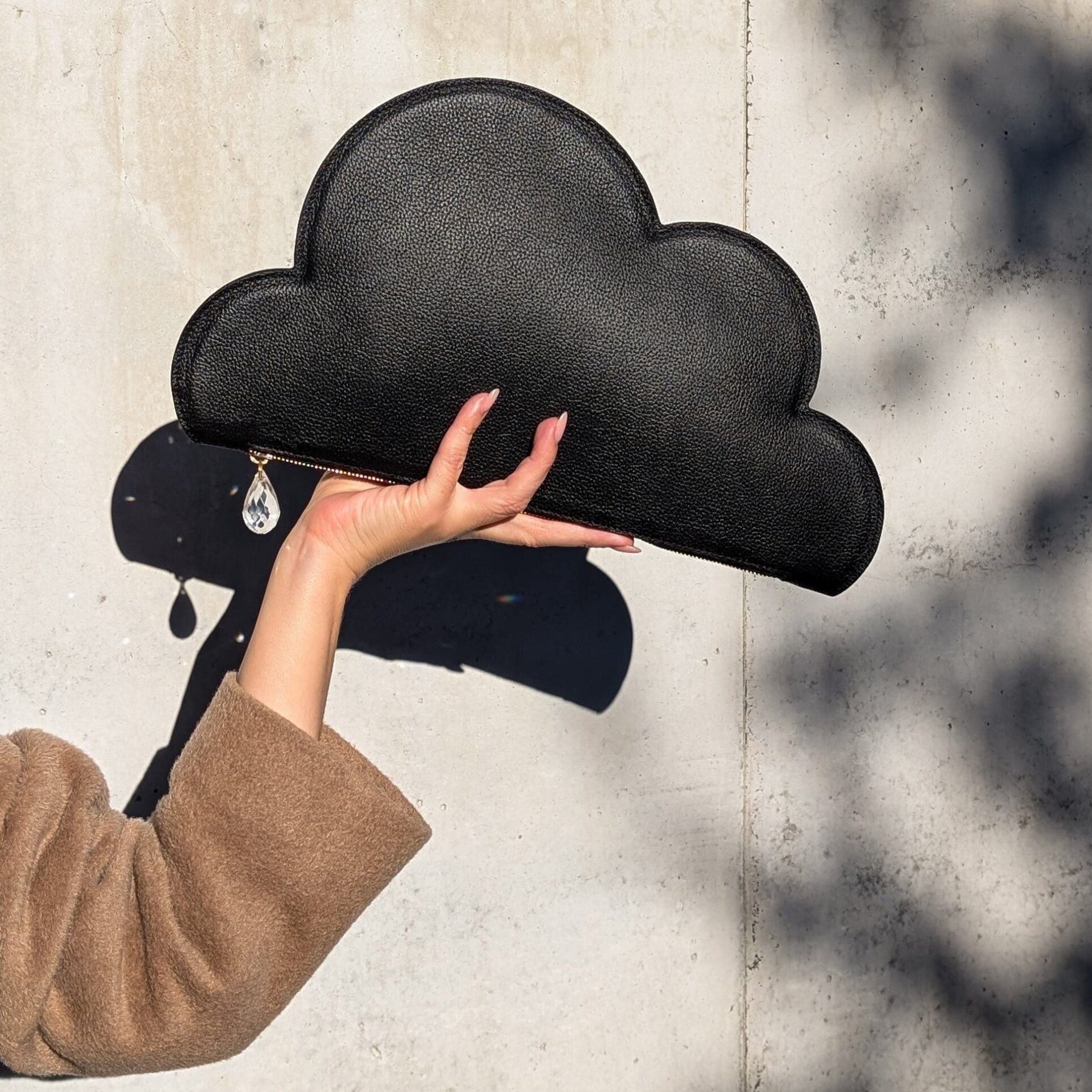 Leather Clutch Bag Cloud