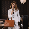 FACET handbag - Caramel Brown