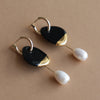 Arp Pearl And Porcelain Earrings - Black