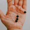 Diffuser Set, Necklace and Bracelet - Black Lava