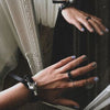 Wolf Leather Bracelet - Silver Matte