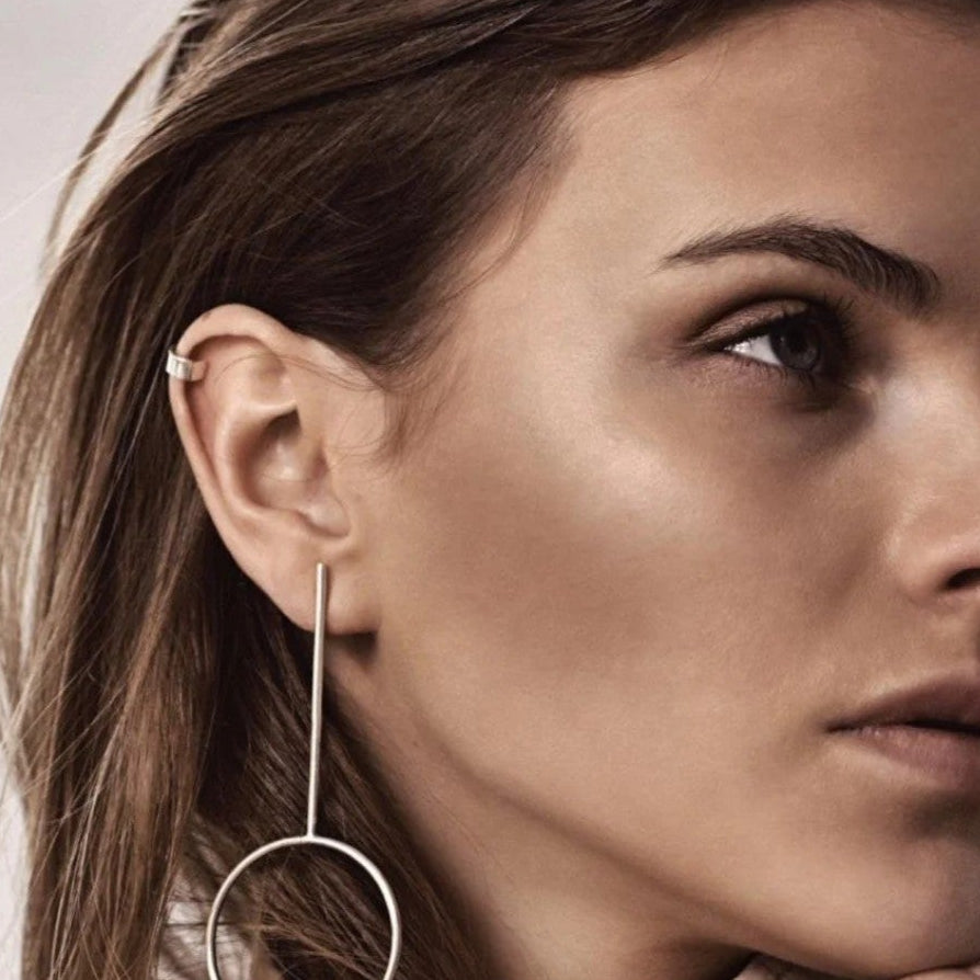 Flat Upper Ear Cuff - Silver