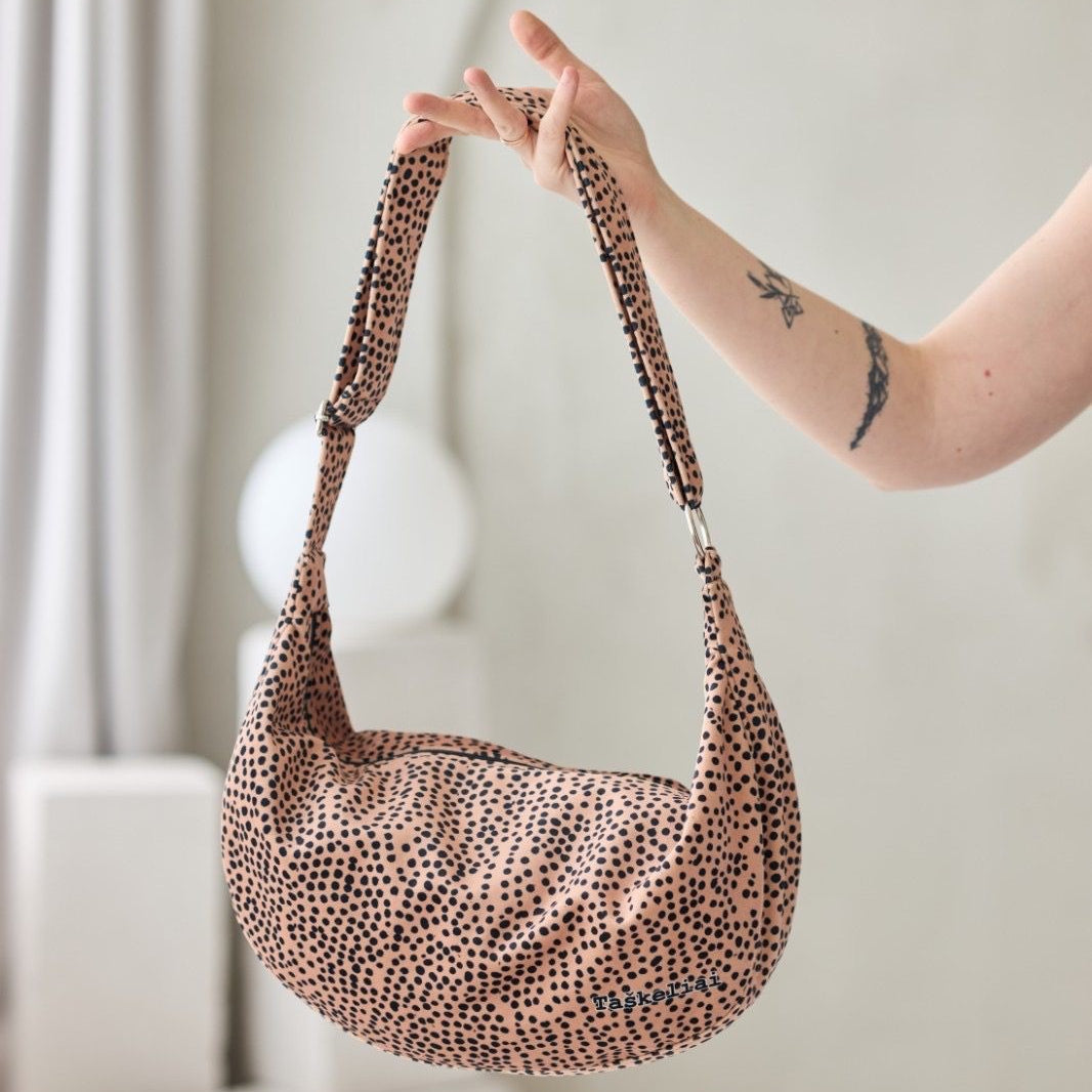 Hobo Bag - Cream and Dots