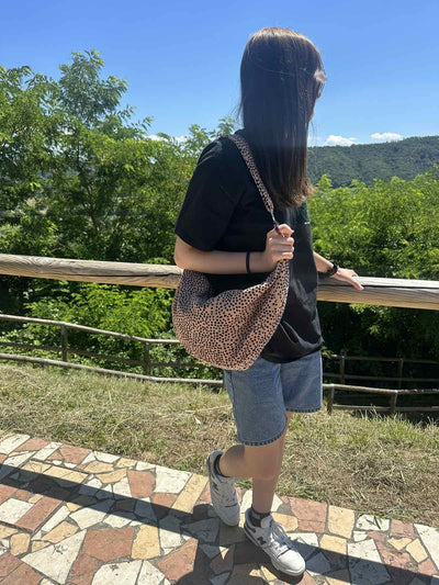 Hobo Bag - Cream and Dots