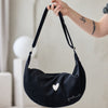 Hobo Bag Heart - Black